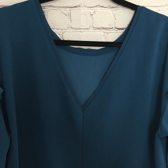 Bar III Ruffled Casual Long Sleeve Top Blouse - Picture 8 of 13